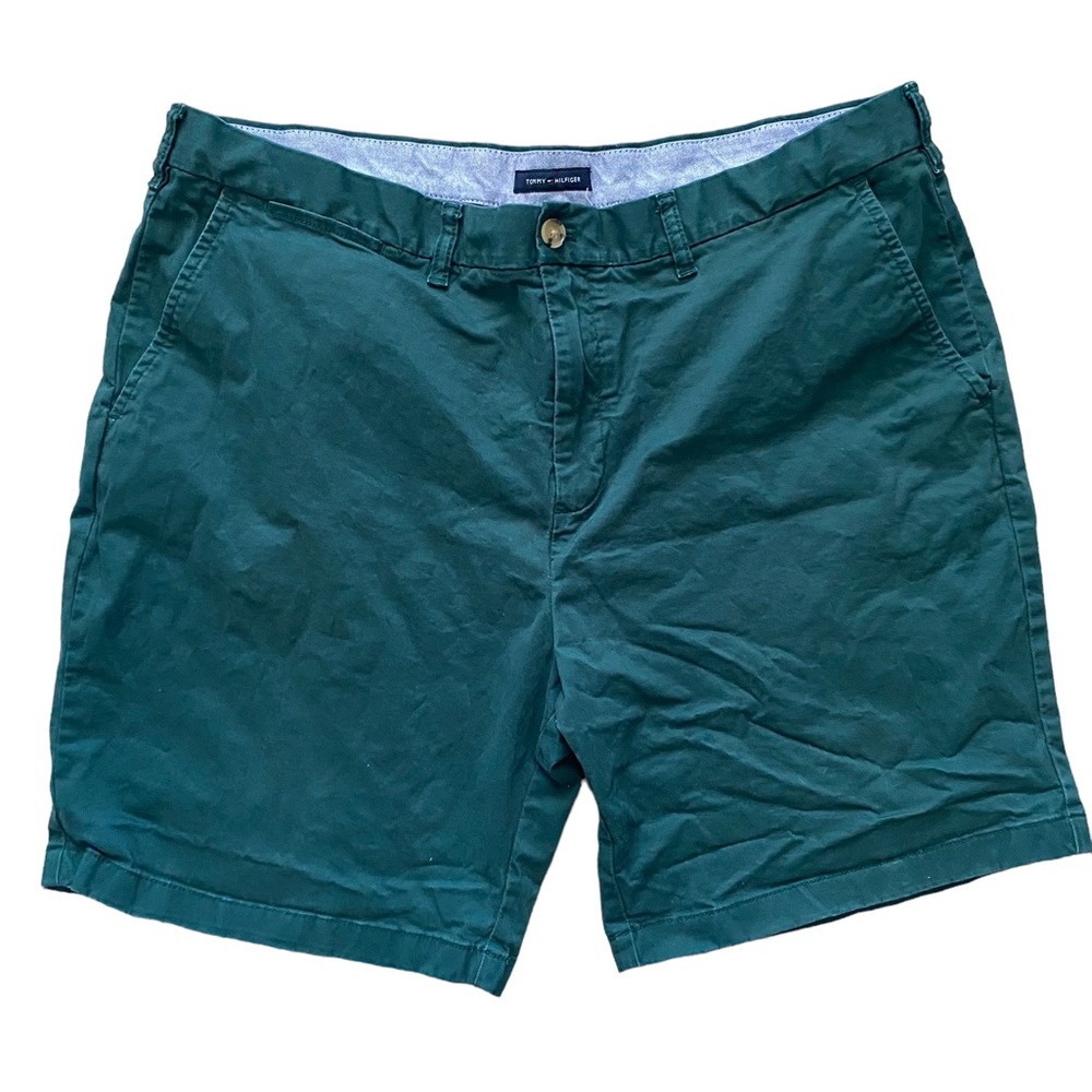 Tommy Hilfiger Mens Dark Green Chino Shorts Size 42